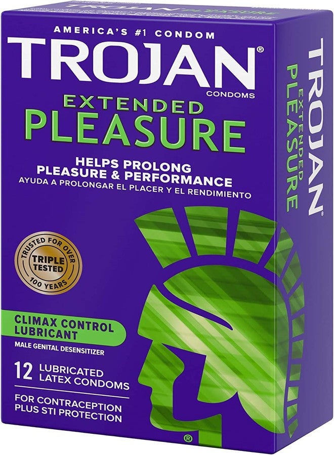 Trojan Extended Pleasure Climax Control Lubricated Premium Latex Condoms 12.0 ea. (Quantity of 3) - Image 4